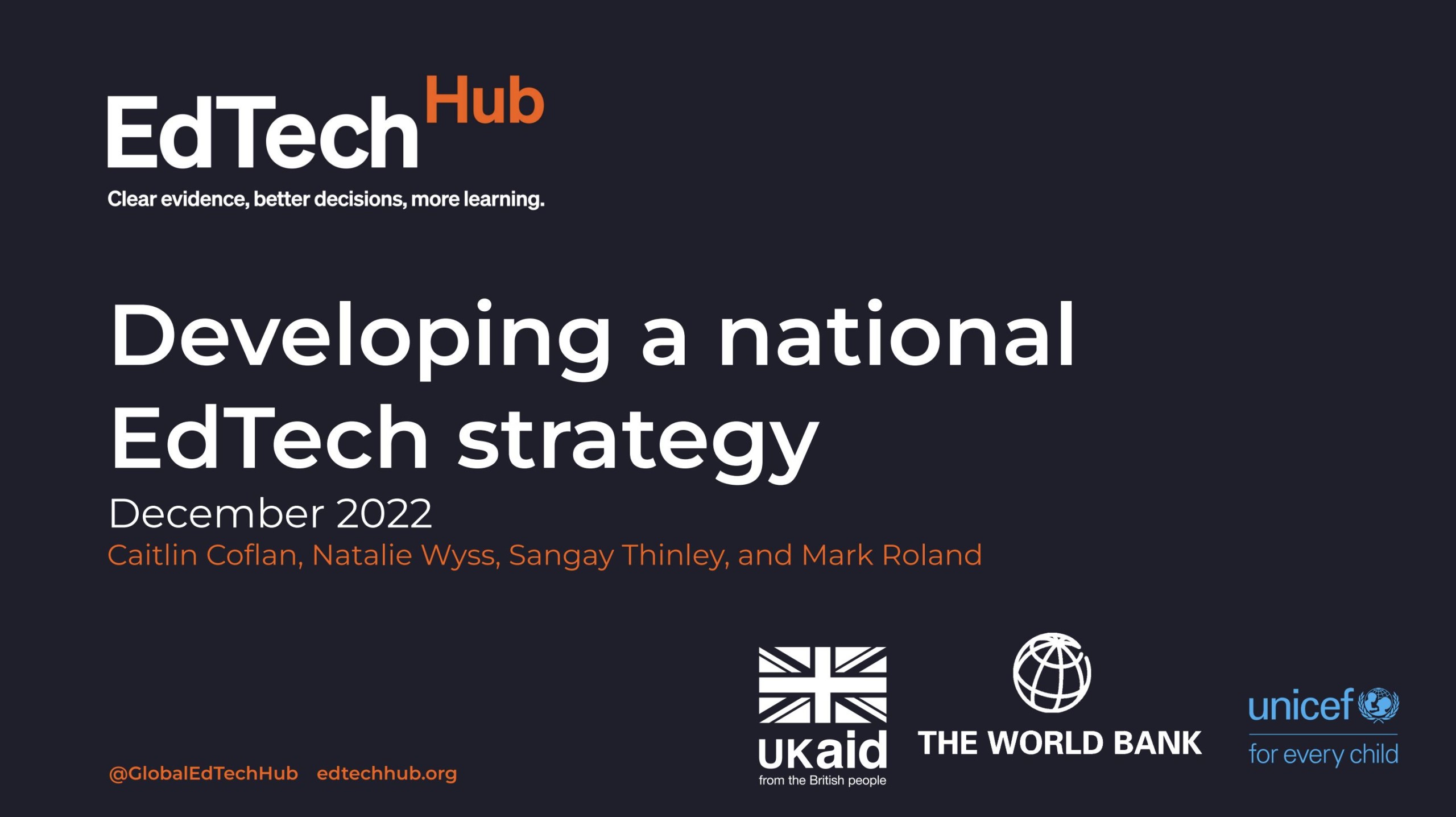 Developing A National EdTech Strategy - EdTech Hub