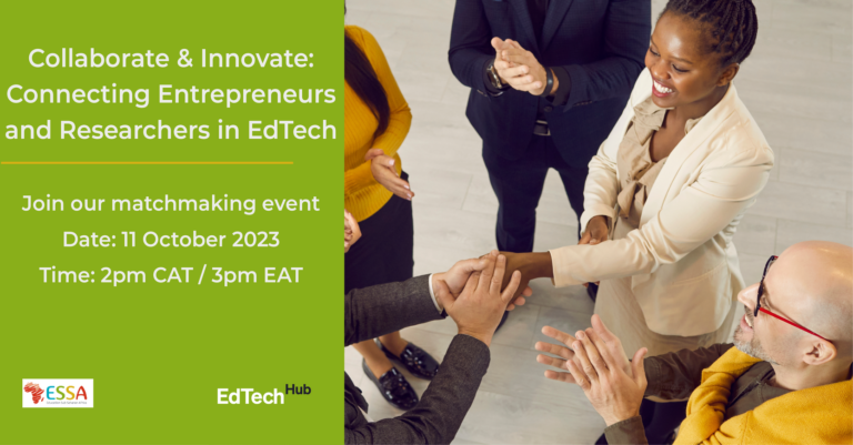 Collaborate & Innovate: Connecting Entrepreneurs and Researchers in EdTech