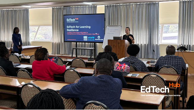 Photo of Hannah Simmons presenting at the East African Community Education Conference in Arusha. Credit: Hannah Simmons.