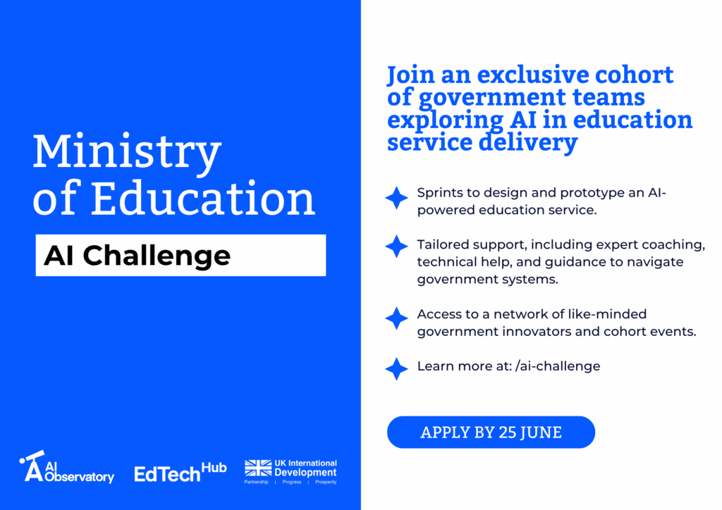 Sharing flyer for ministry of education AI challenge