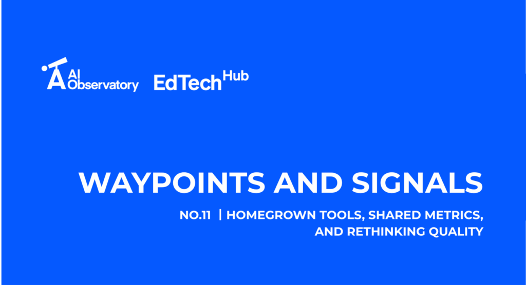 Hero block in blue reading title of blog: Homegrown tools, shared metrics, and rethinking quality