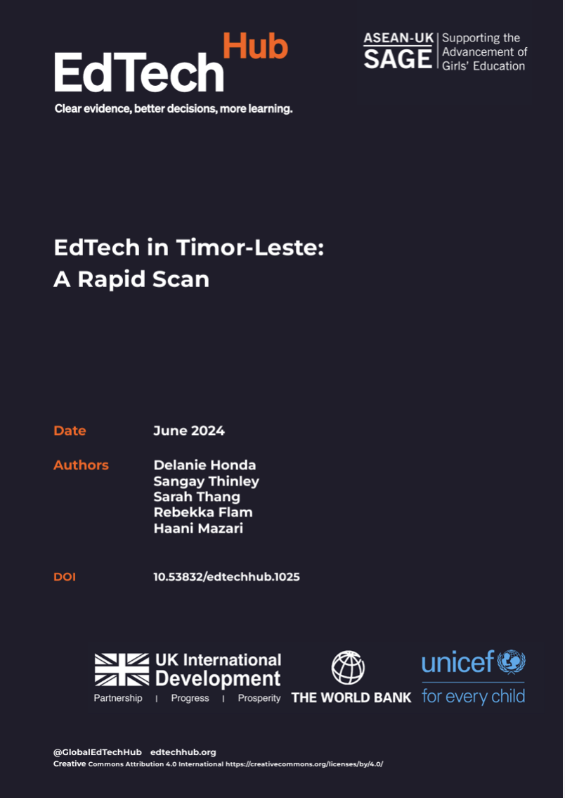 EdTech in Timor-Leste: A Rapid Scan